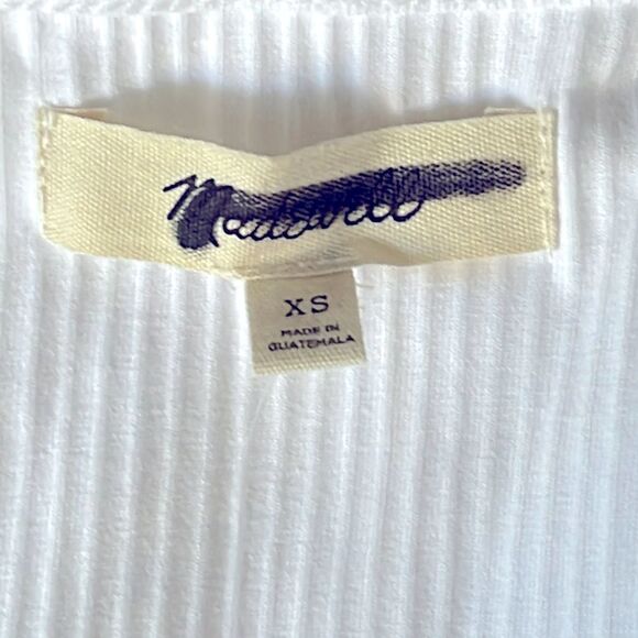 Madewell Highneck Tank Size XS With Shelf Bra in Sleekhold in White NWT - Picture 8 of 8